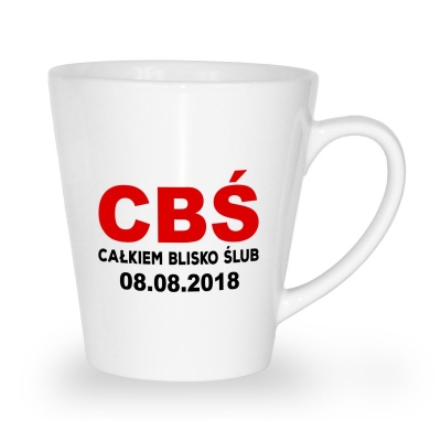 Kubek latte CBS Coraz blizej ślub + data